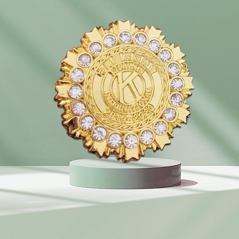 Rhinestone lapel pins