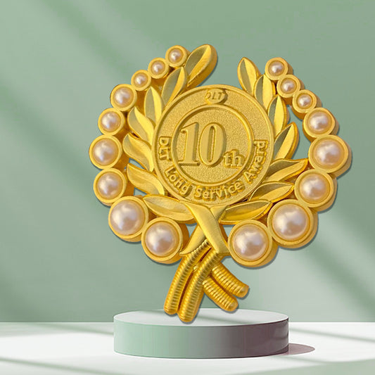 award pins Inlaid faux pearls-2